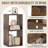 2 PCS Stackable Storage Cube Free-standing Storage Organizer Bookcase for Bedroom Brown