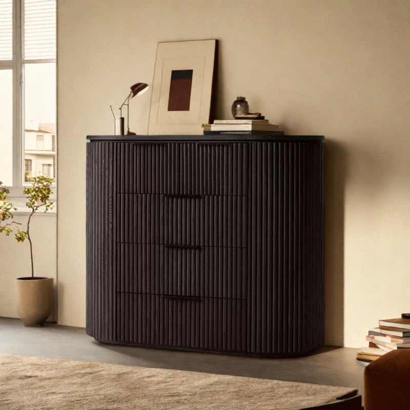 Multi-Functional Home Sideboard, Black
