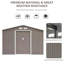 Bouzoun 9 ft. W x 6 ft. D Galvanised Steel Apex Garage Shed-1685364610