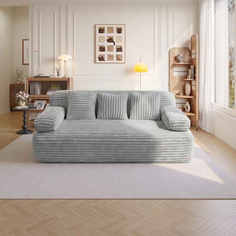 Canapé-lit Boneless Frameless 2-en-1 convertible, Gris