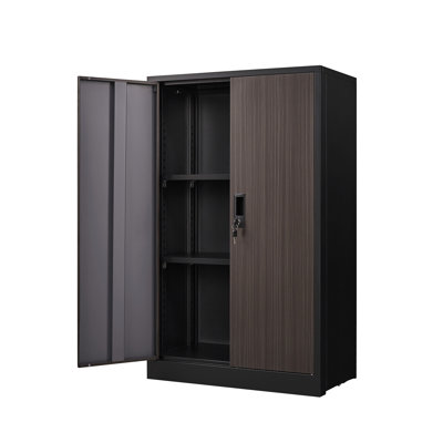 Armoire de rangement en métal avec portes verrouillables et tablette réglable, armoire de rangement pliante, armoire de rangement pliante pour bureau à domicile, école, garage