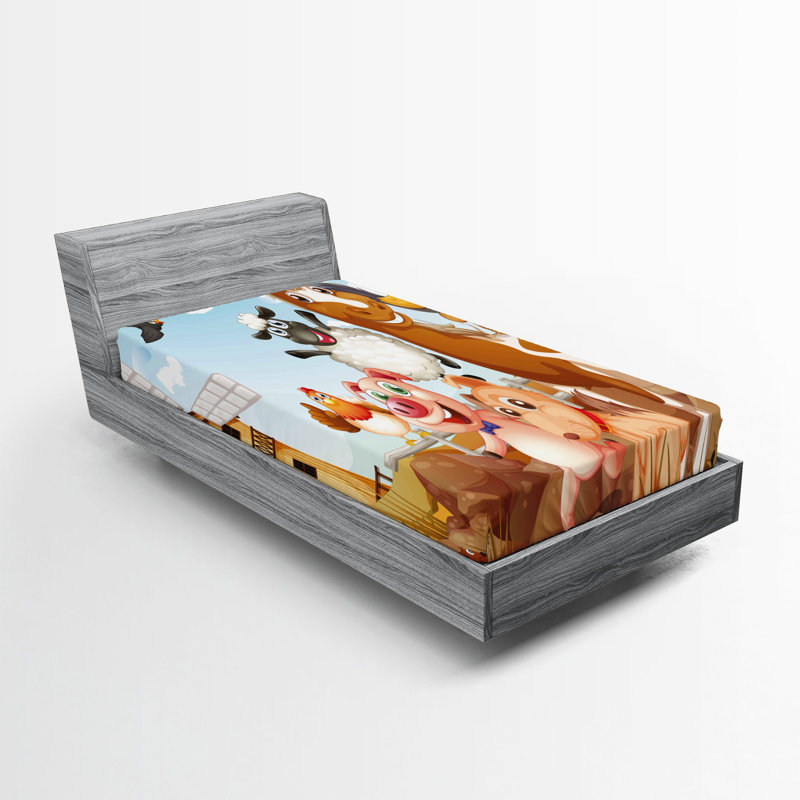 Ensemble de 2 draps-housse Ambesonne, Drap-housse de taille simple