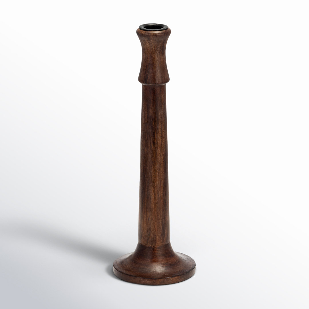 Zeppelin Solid Wood Tabletop Candlestick Birch Lane™ 