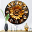 Horloge murale abstraite Golden-93379766