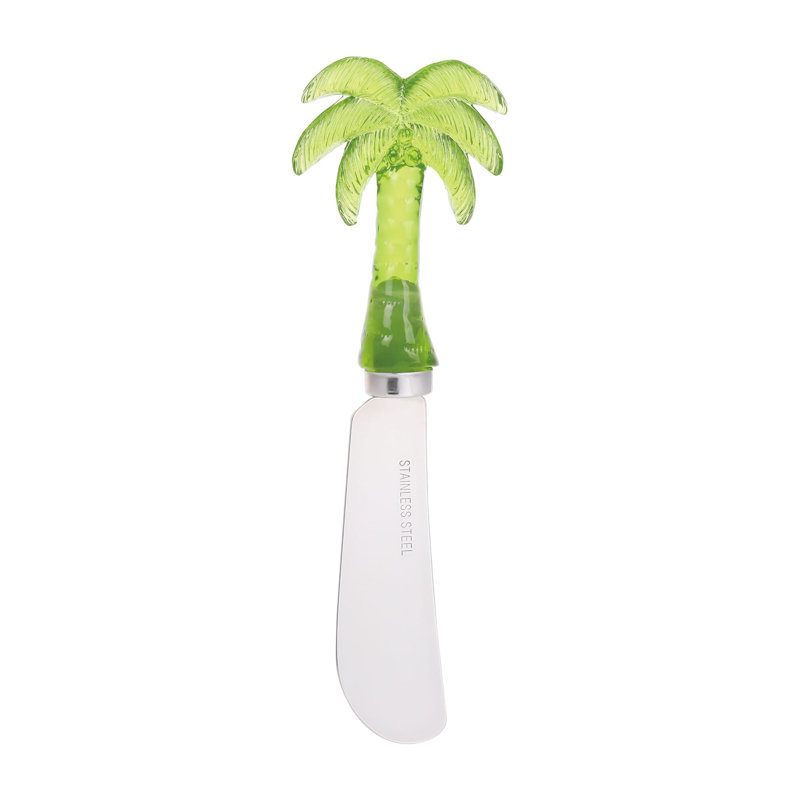 Palm Tree Transparent Polyresin Cheese Spreader, S4