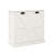 Tilt-Out Laundry Sorter Cabinet In White. Elegant & Practical Design. Removable Cloth Bags For Sorting. E1 , . Waterproof . Stable With . Assembly Required Manual. 100-Pound Load Capacity White Two