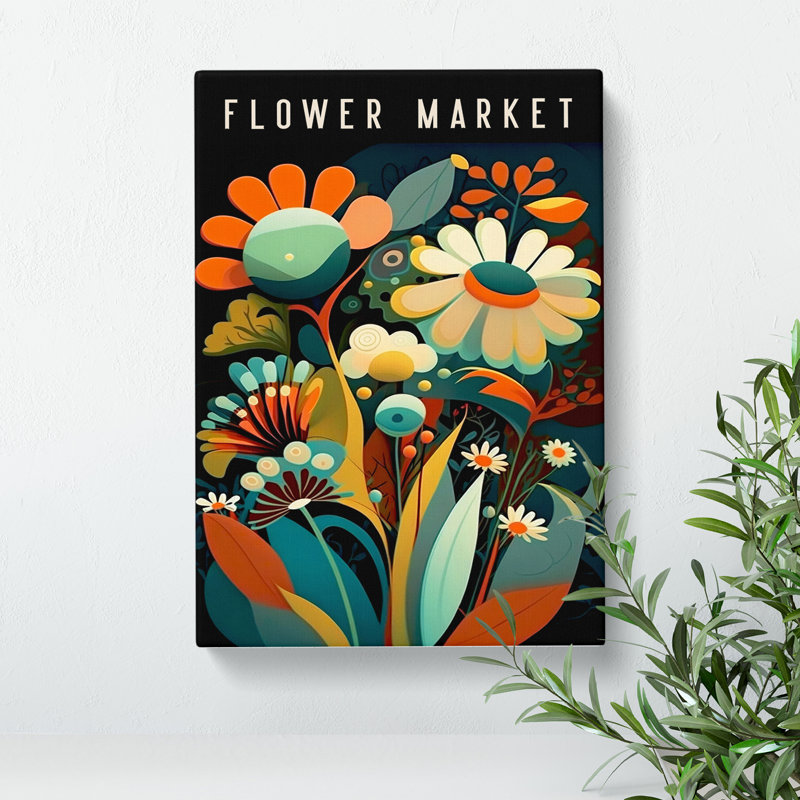 XMKTMKT-454 Modern Flower Market Exhibition No.2 - Wrapped Canvas Print, 50cm H x 35cm W x 3cm D