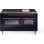 Cuisinière à double combustible de 60 po avec 9 brûleurs scellés et plaque chauffante (porte vitrée) ILVE Nostalgie II Series
