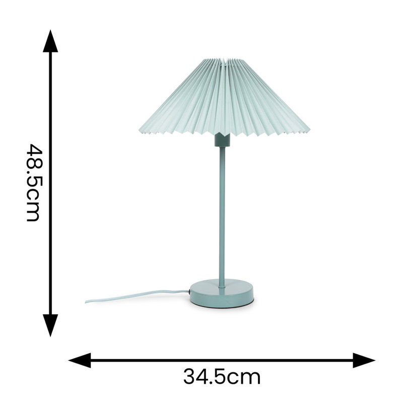 Kameron Metal Table Lamp, Blue, Yes