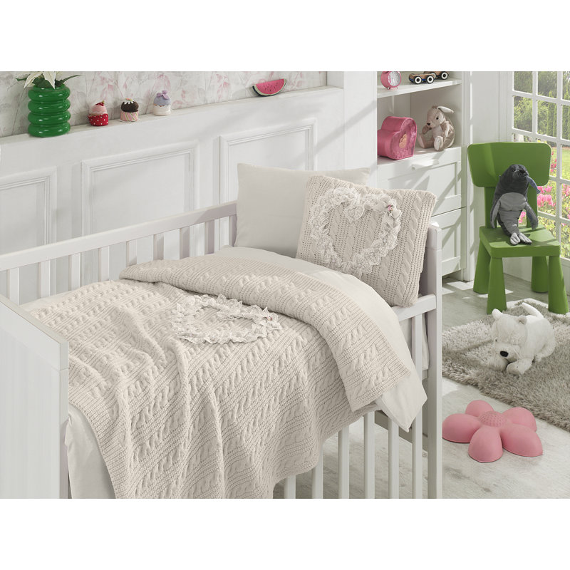 Ensemble de literie pour lit de bébé 6 pièces Bryan, Beige