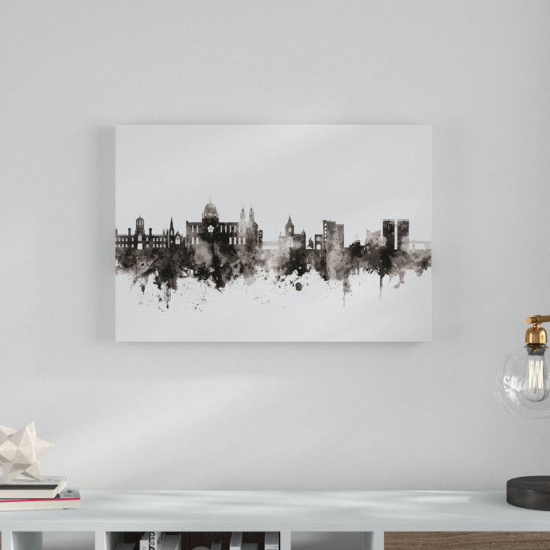 « galway ireland horizon black white », impression sur toile tendue, H 16 po x l 24 po x P 2 po