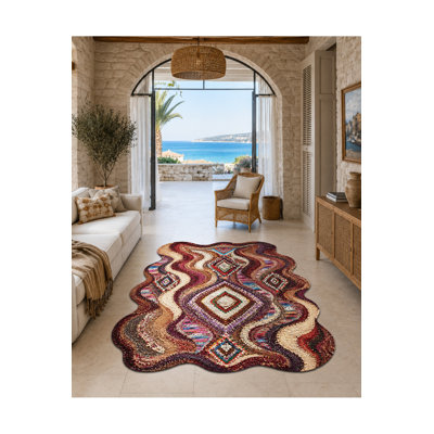Tapis tissé à motif nautique Mosso