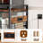 Mini Fridge Stand With Large Storage Wheels Socket Mini Fridge Table Mini Fridge Cabinet With 220 LBS Capacity With Charging Station