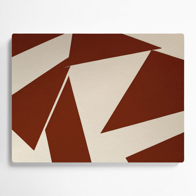 Minimalisme 57, art mural en métal brun, H 11 po x l 14 po
