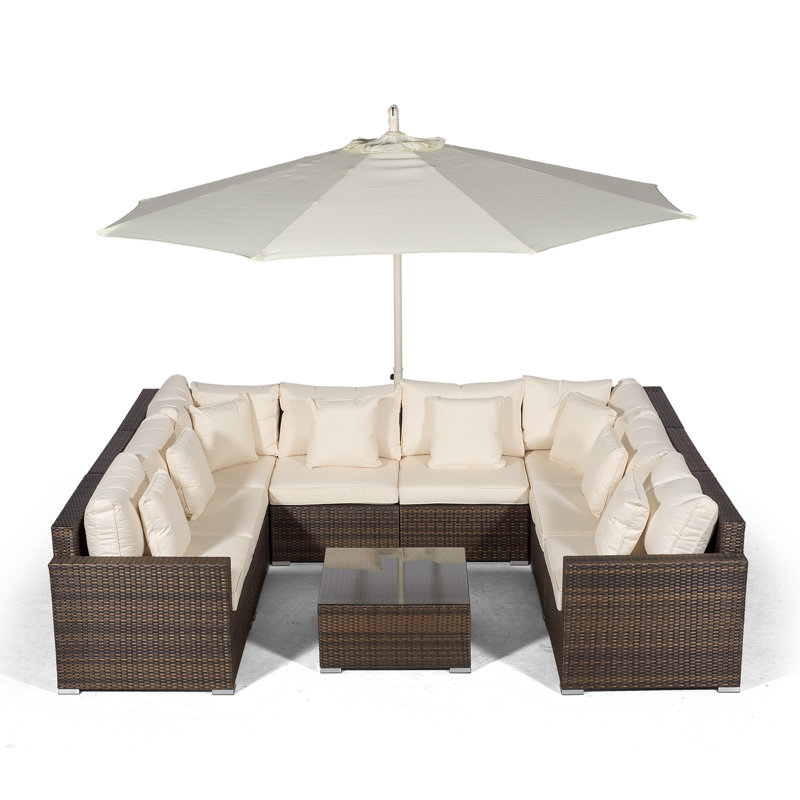Yancey 5 Seater Rattan Corner Sofa Set