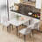 Annagh Stone Top Metal Base Dining Table-492560532-492564330