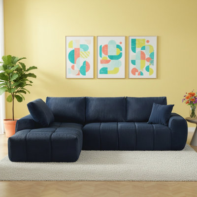 Canapé modulaire surdimensionné en L FAUX FUR
