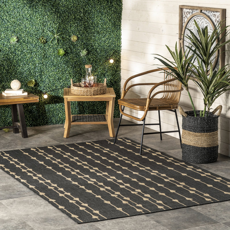 Leif Abstract Indoor/Outdoor Area Rug, Rectangle 8' x 10'