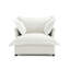 Chaise d'appoint moelleuse en chenille rembourrée avec coussins de nuage surdimensionnés-621732077