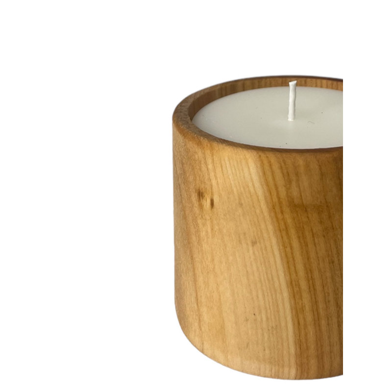 Wood Tabletop Candlestick