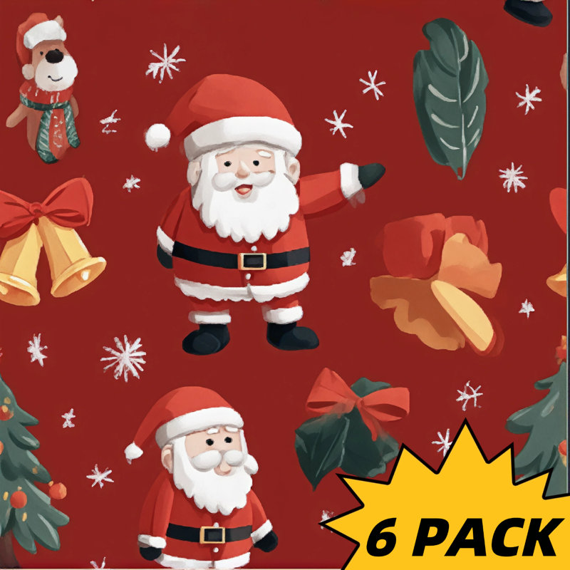Christmas Red Table Cloth Rectangle Table – 6-Pack, 54"×108" Plastic Table Cloth Disposable, Perfect for 6ft Tables, Holiday Party & Christmas Gathering Table Cover