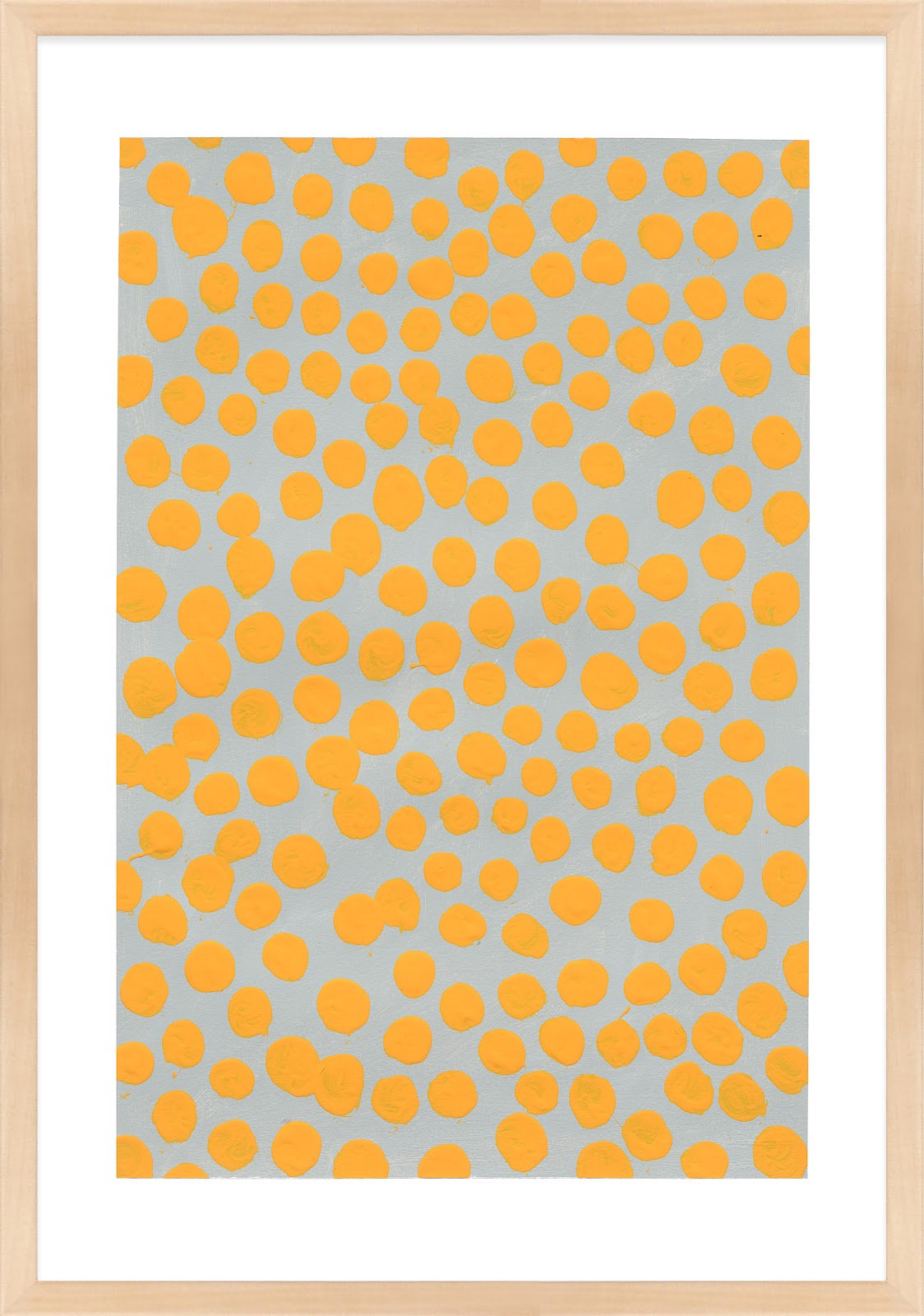 Saffron On Gray by Michela Sorrentino, Brown, 50" H x 35" W x 1.25" D