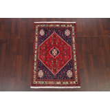 One-of-a-Kind 3'5" X 5'2" New Age Wool Area Rug in Red