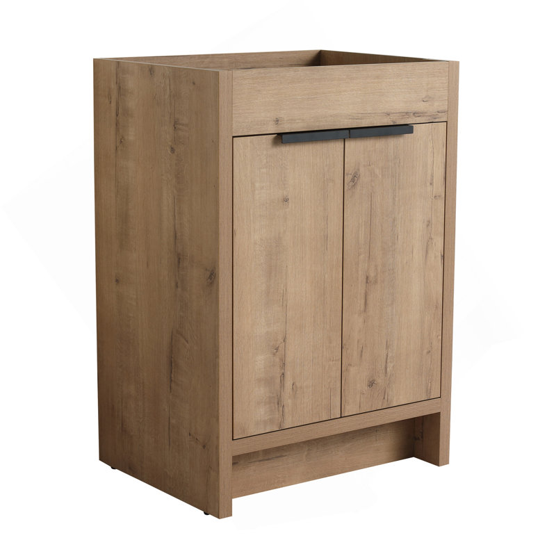 Meuble-lavabo autoportant 24 po 2 portes à fermeture en douceur (seulement meuble-lavabo sans comptoir)