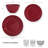Pfaltzgraff Trellis Snowflakes 12 Piece Dinnerware Set, Service For 4, Red