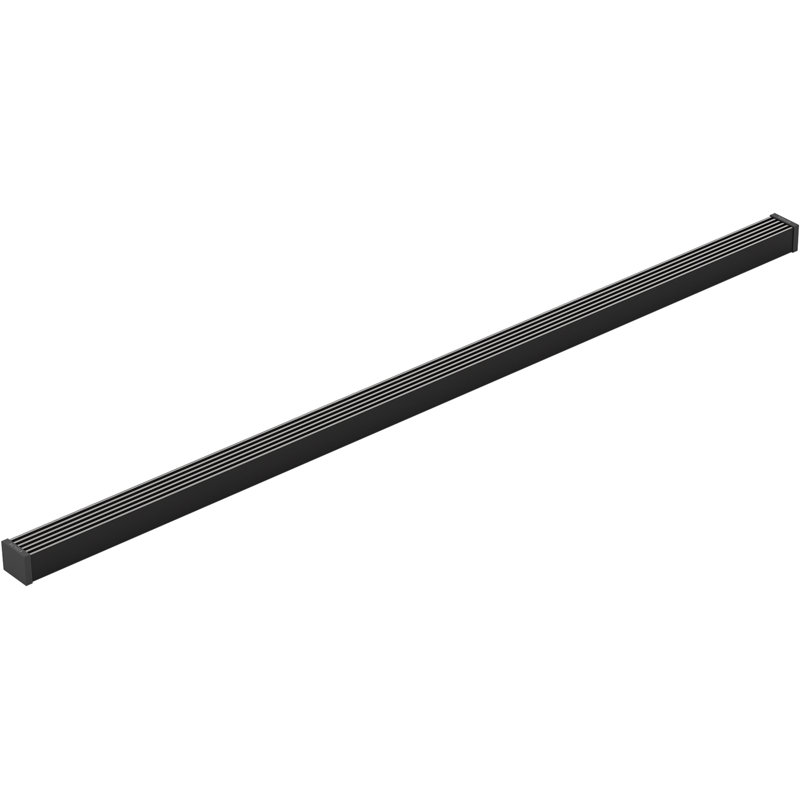 Linear Grid Shower Drain, Matte Black