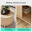 Table basse cannelée avec rangement Leathia-1714505705