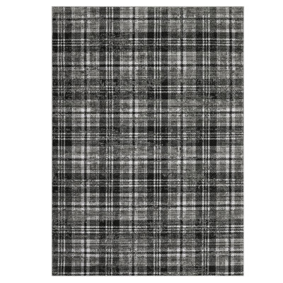 Washable Area Rugs for Bedroom Modern Area Rug for Living Room Contemporary Plaid Non Slip Rug Low Pile Stain Resistant Carpet for Playroom Classroom