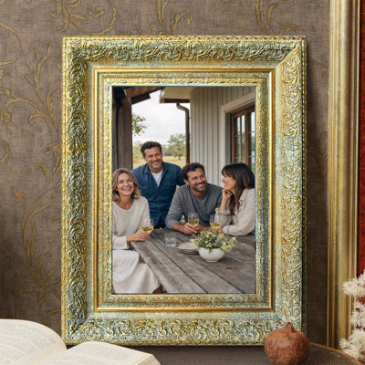 Cadre photo mural doré antique 1PC 8 po x 10 po avec profil décoratif