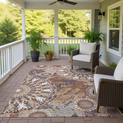 Tapis motif cachemire intérieur / extérieur lavable à la machine ACN2335