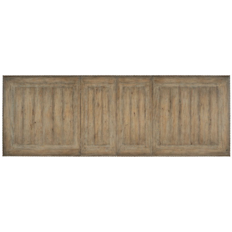 Castella Brown Wood Extendable Rectangular Dining Table