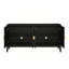 60" W Sideboard Cabinet With Adjustable Shelves And 4 Doors, Buffet Cabinet With Storage For Dinning Room, Kitchen And Living Room, Black