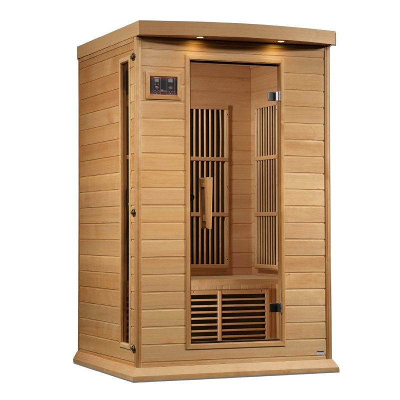 Dynamic Saunas Toulouse 2-Person Low EMF FAR Infrared Sauna in Canadian Hemlock