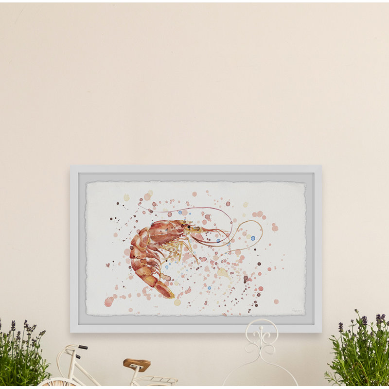 «Prawn Splash», reproduction encadrée, H 16 po x l 24 po x P 1,5 po