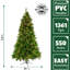 Canyon 7.5' H Lighted Artificial Pine Christmas Tree