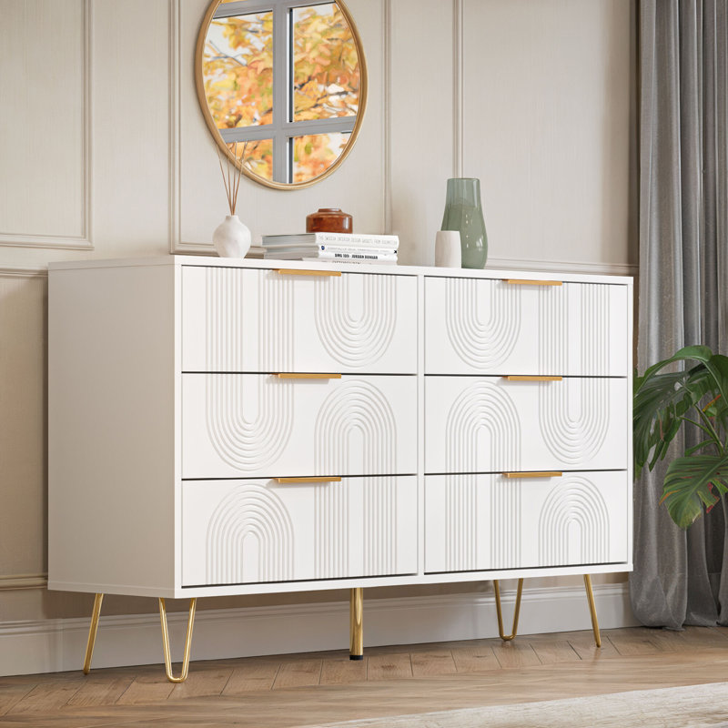 Commode l 6 po à 6 tiroirs