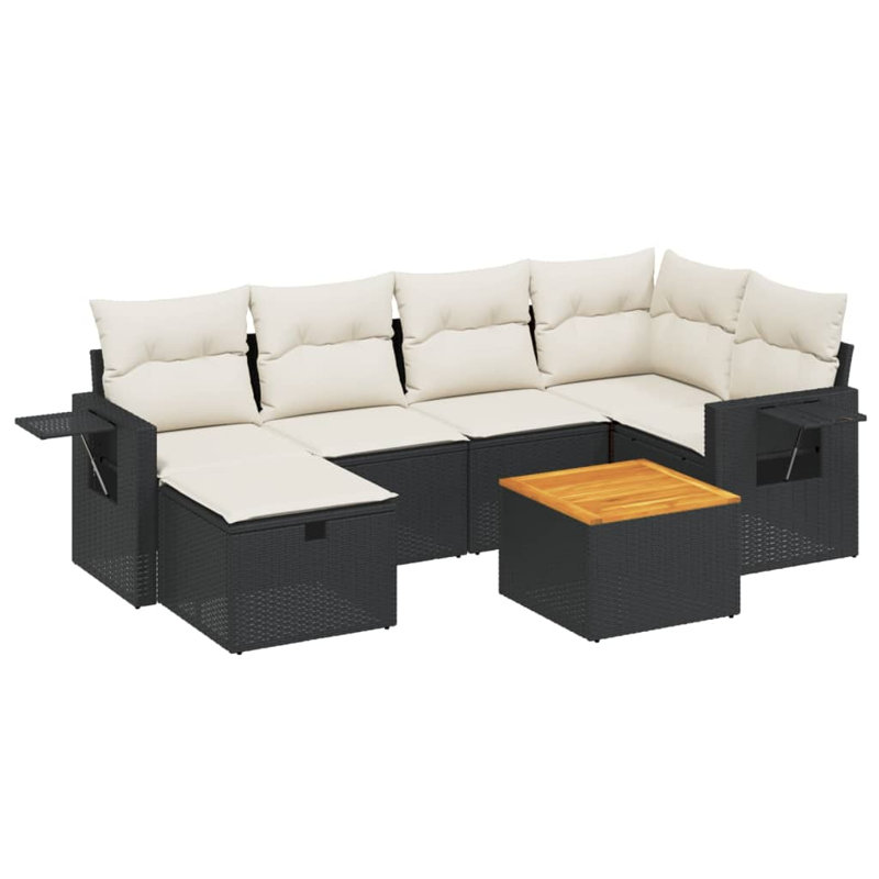 Ensemble de canapé de jardin Vidaxl - noir