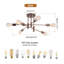 Coblitz 6 - Light 62cm Dimmable Sputnik Sphere Semi Flush Mount Chandelier