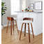 Tabourets de bar et de comptoir à hauteur fixe Maeve avec pieds en bois cintré et repose-pieds carré-94398770-94398771-94398772