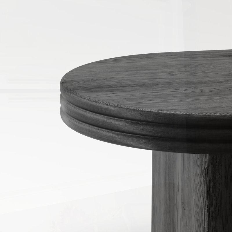 Table basse ovale moderne Mid Century, Noir