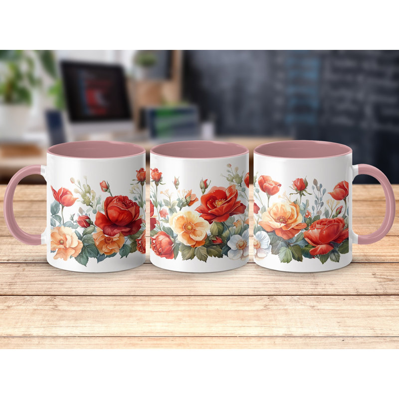 Ceramic Coffee Mug, Pink