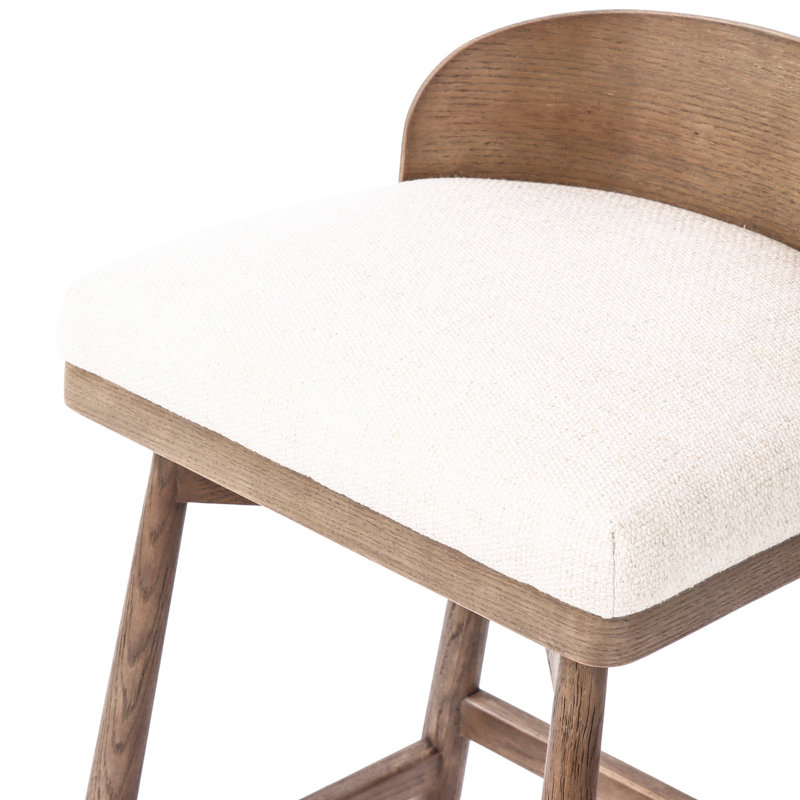 Cloris Swivel Stool-Altair Sienna-Counter & Bar, Counter Stool (26.97" Seat Height), Thames Cream Polyester Blend