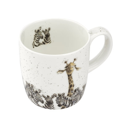 Royal Worcester Wrendale Designs Head and Shoulders Above the Rest Giraffe Bone China Coffee Mug