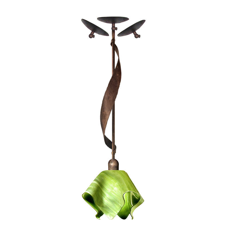 Luminaire suspendu Sapin, Brun avec décorations brunes, Vert gazon