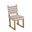 Ensemble de salle à manger rembourré moderne à rayures avec 2 chaises et un banc de 41 po - Bois massif, sièges rembourrés confortables pour la cuisine (ensemble de 3)-1812765963-1812765964