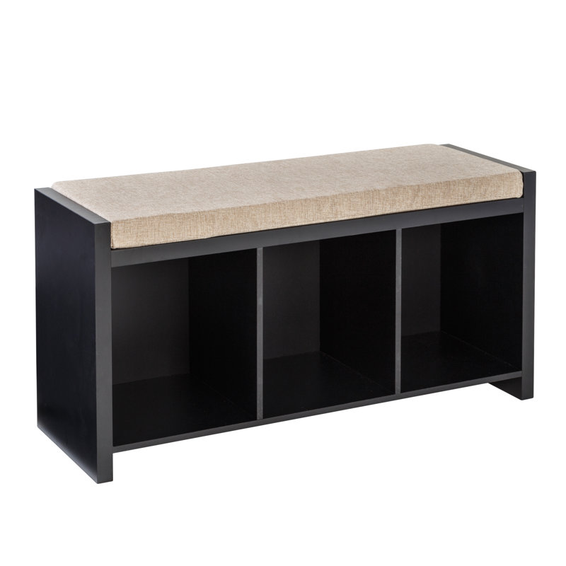 3 Pair Shoe Storage Bench, Black